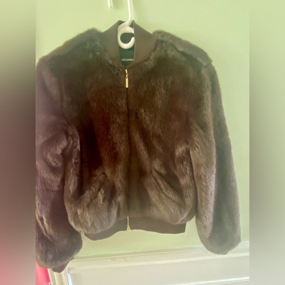Marciano brown fur jacket!!!
